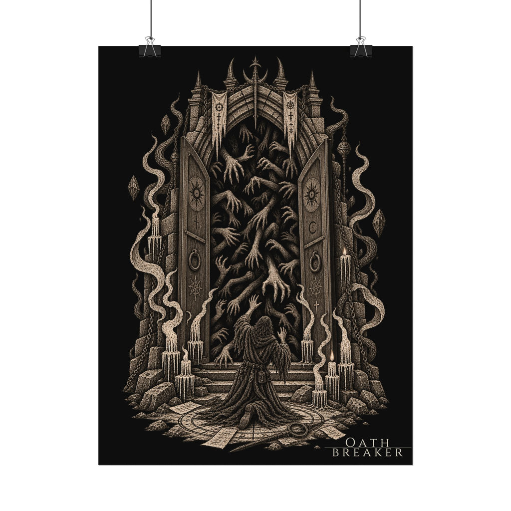Matte Art Poster — Oathbreaker Dark Fantasy Gate