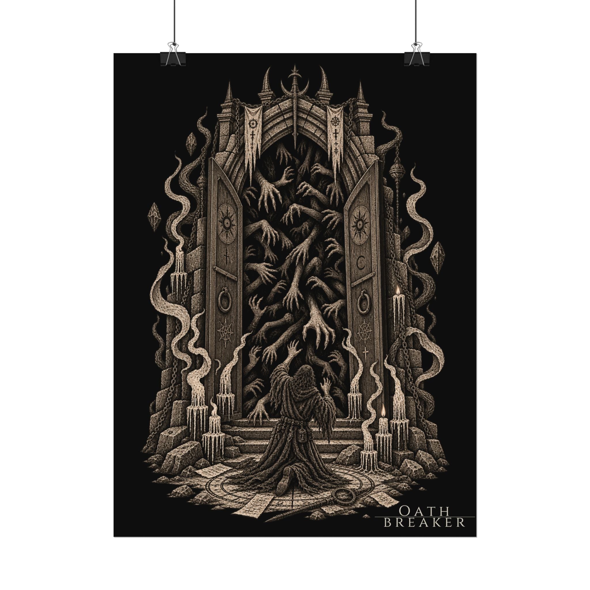 Matte Art Poster — Oathbreaker Dark Fantasy Gate