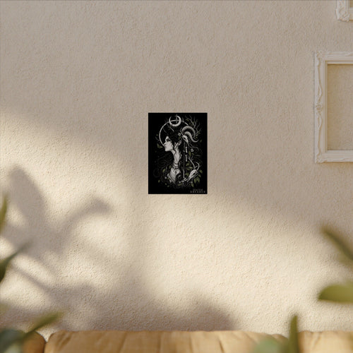 Occult Goddess Art Poster — 'Oathbreaker' Watercolor Matte Print