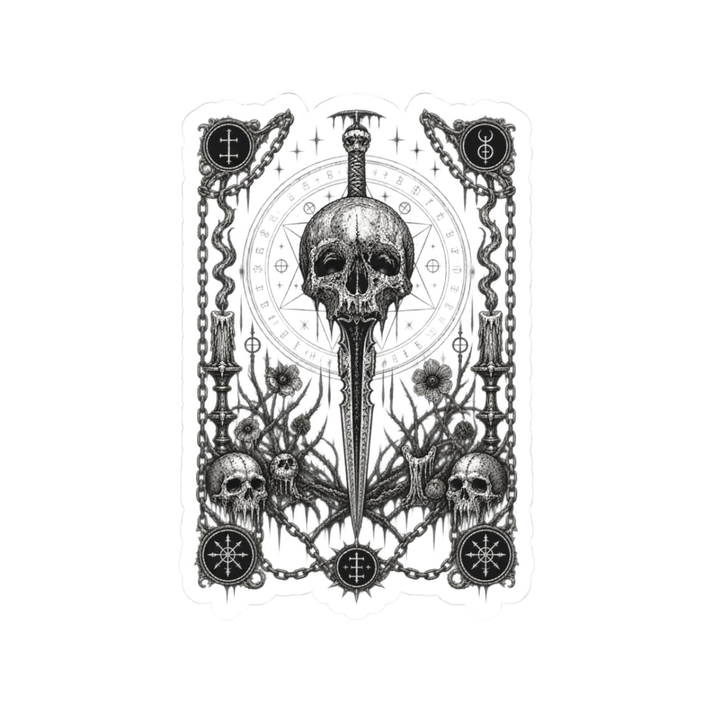 Copy of Pillar of Salt Black Metal Sticker — Gothic Kiss-Cut Laptop Decal