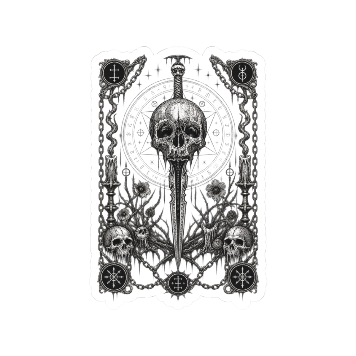 Copy of Pillar of Salt Black Metal Sticker — Gothic Kiss-Cut Laptop Decal