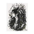 Occult Goddess Art Poster — Textured Watercolor Matte Print