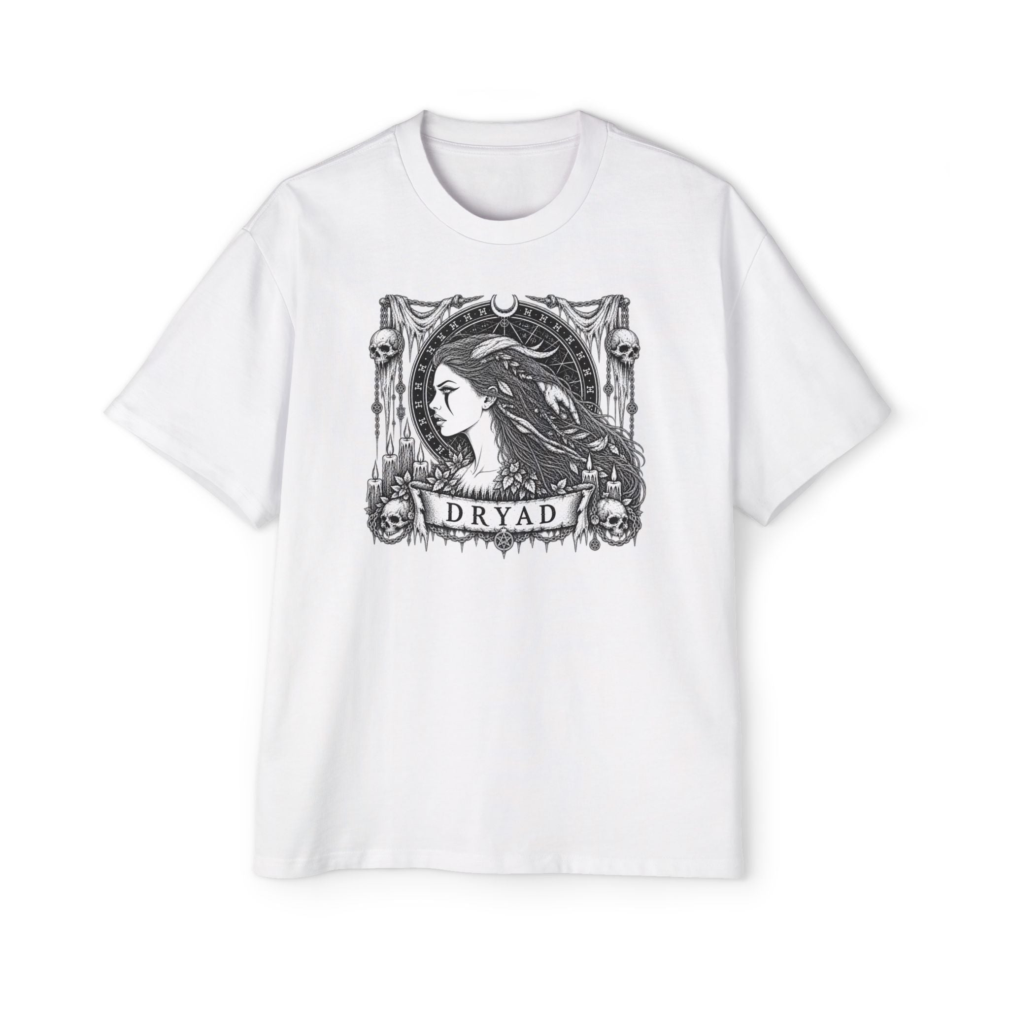 Dryad Illustration Tee — Mythic Forest Graphic T-Shirt