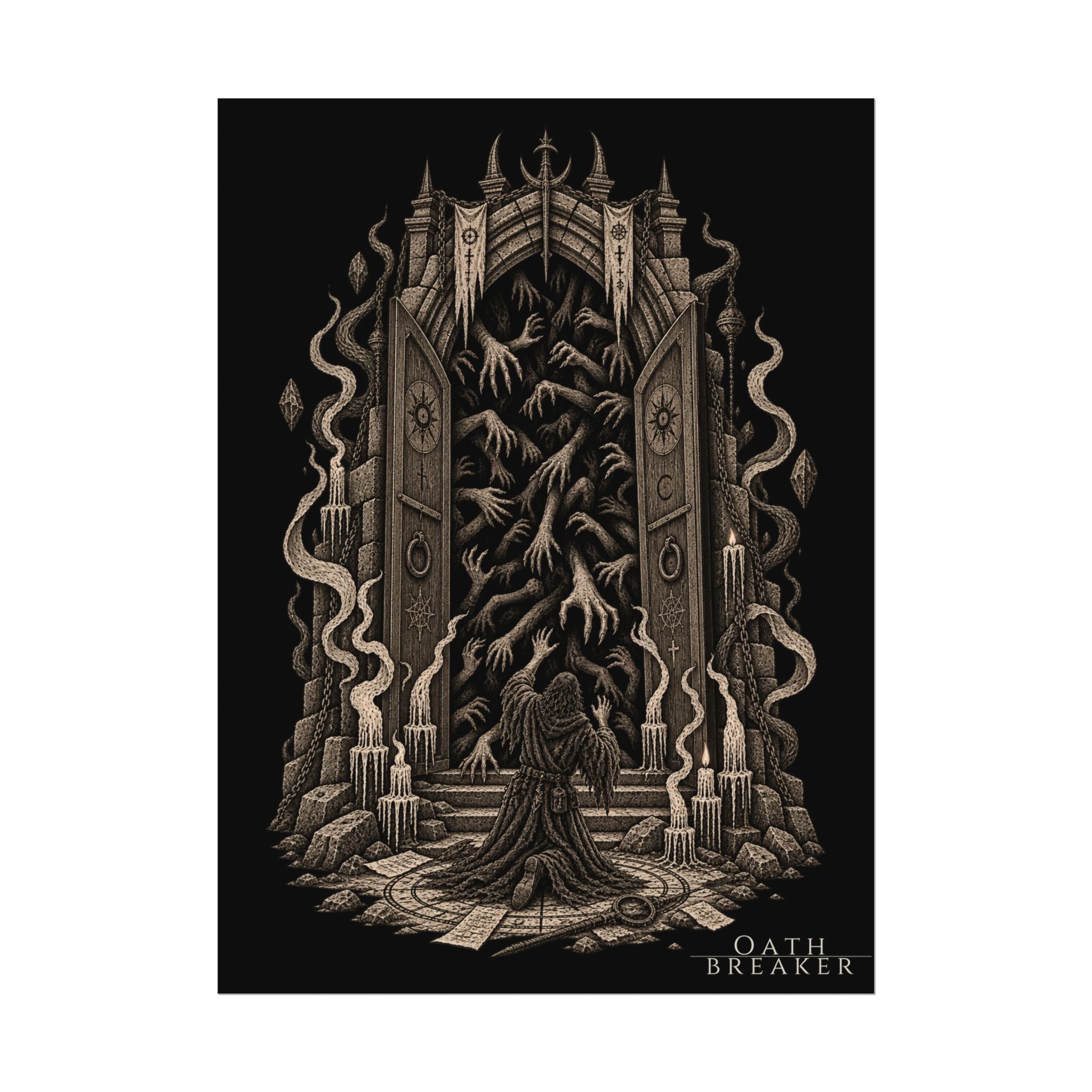 Matte Art Poster — Oathbreaker Dark Fantasy Gate