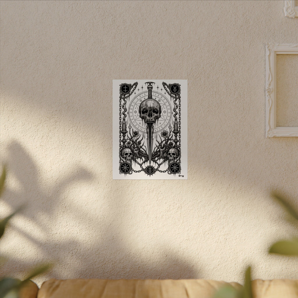 Copy of Oath Breaker Skull Dagger Poster — Dark Gothic Wall Art