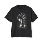 Oversized Graphic Tee — Gothic Woman Key Illustration