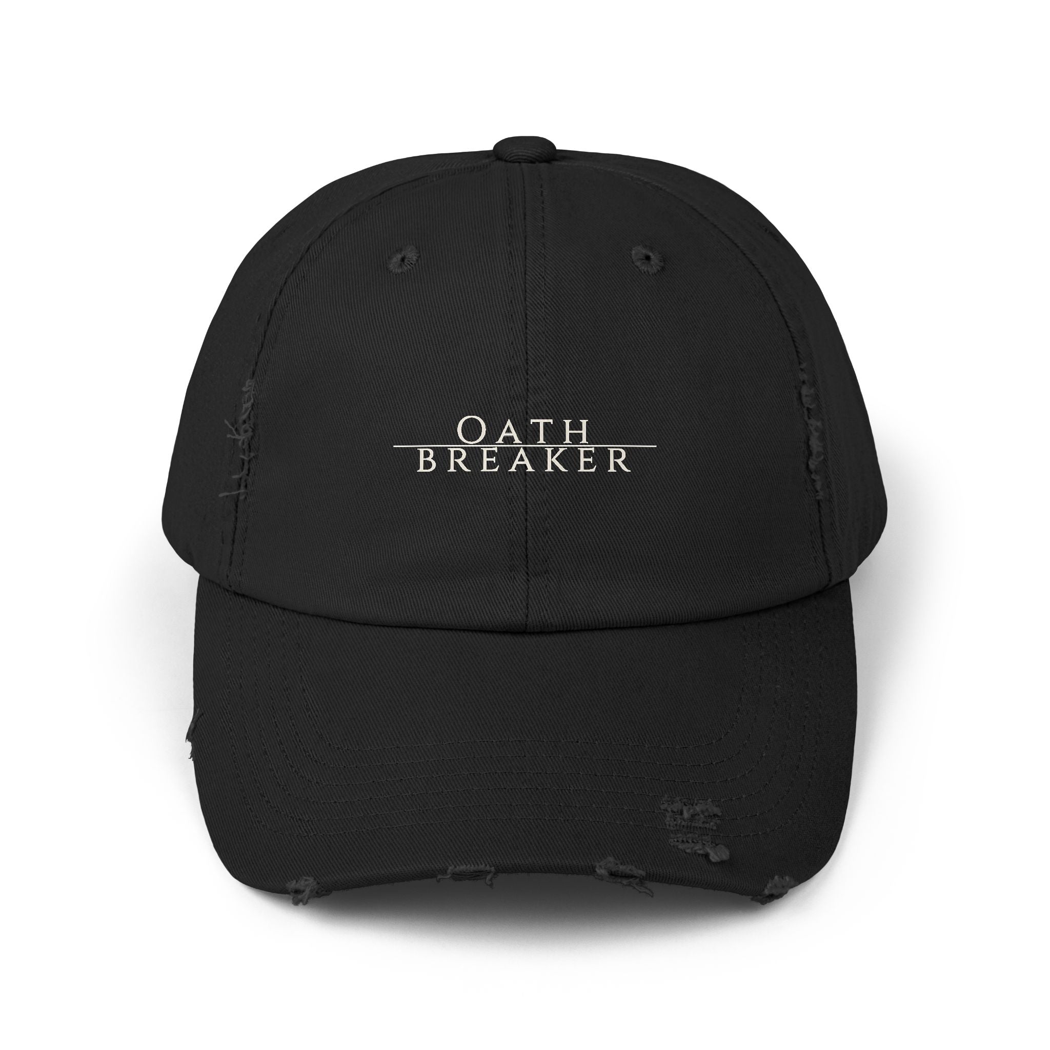 Oath Breaker Distressed Cap – Vintage Black Baseball Hat