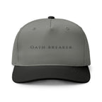 Oath Breaker Two-Tone Cap — Minimalist Text Trucker Hat