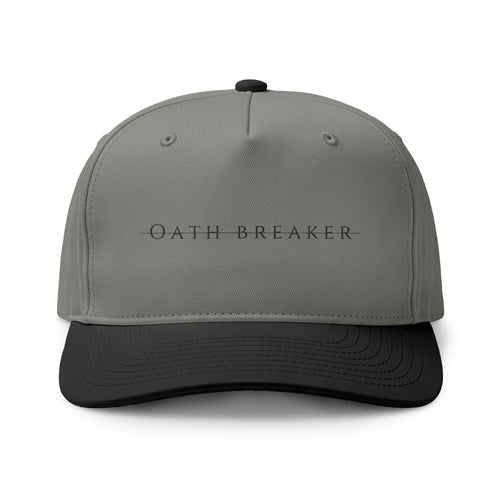 Oath Breaker Two-Tone Cap — Minimalist Text Trucker Hat