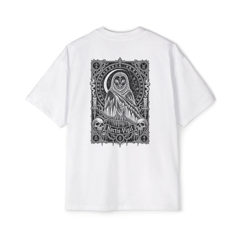 Owl Reaper Graphic Tee — 'Aerius Mort' Oversized Men's T-Shirt