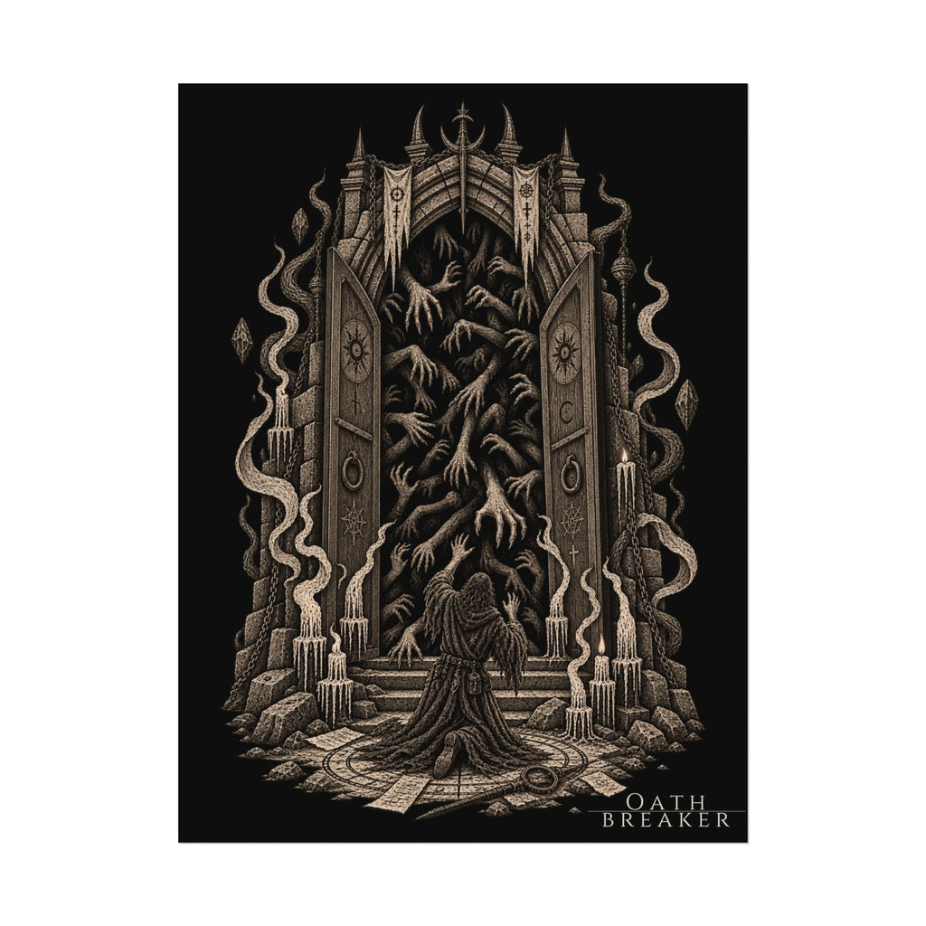 Matte Art Poster — Oathbreaker Dark Fantasy Gate