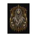 Gothic Nun Skull Art Poster — Dark Occult Watercolor Matte Print