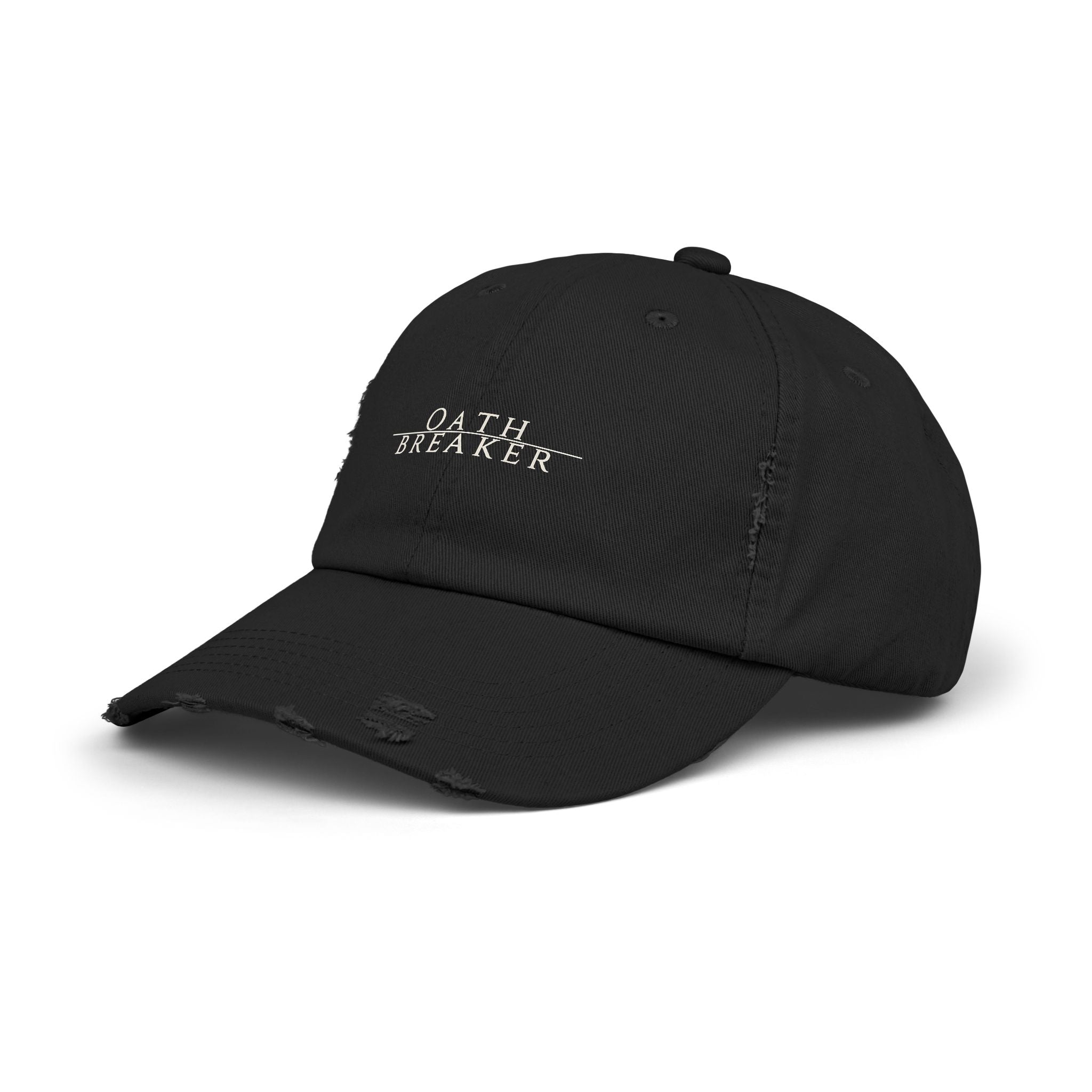 Oath Breaker Distressed Cap – Vintage Black Baseball Hat