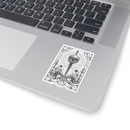 Oath Breaker Skull Dagger Sticker — Gothic Tarot-Style Kiss-Cut Decal
