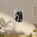 Occult Goddess Art Poster — Textured Watercolor Matte Print