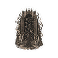 Gothic Portal Kiss-Cut Sticker — Dark Fantasy Doorway Illustration