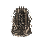 Gothic Portal Kiss-Cut Sticker — Dark Fantasy Doorway Illustration