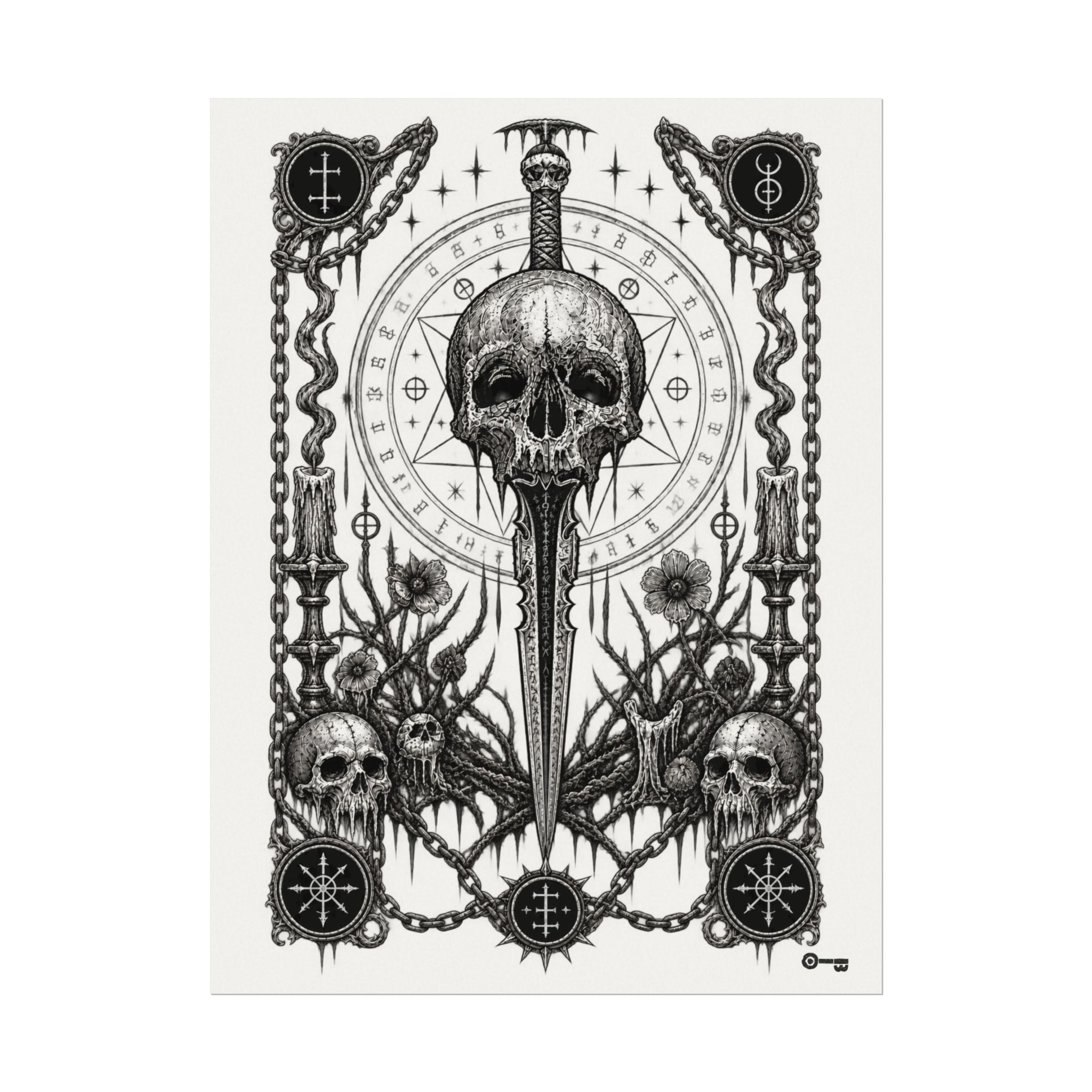 Copy of Oath Breaker Skull Dagger Poster — Dark Gothic Wall Art