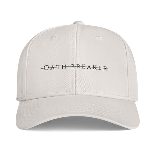 Oath Breaker Cap — Minimal Strikethrough Text Baseball Hat