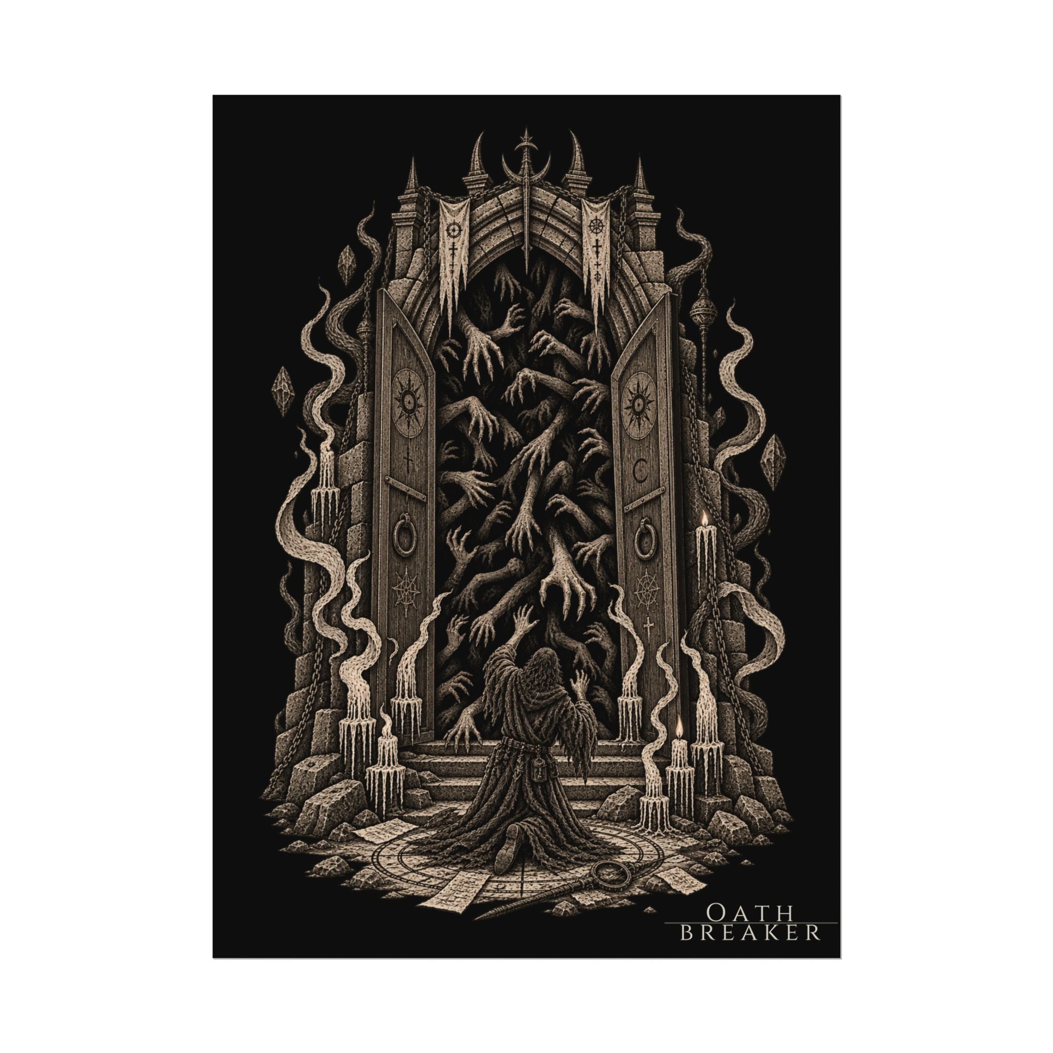 Matte Art Poster — Oathbreaker Dark Fantasy Gate