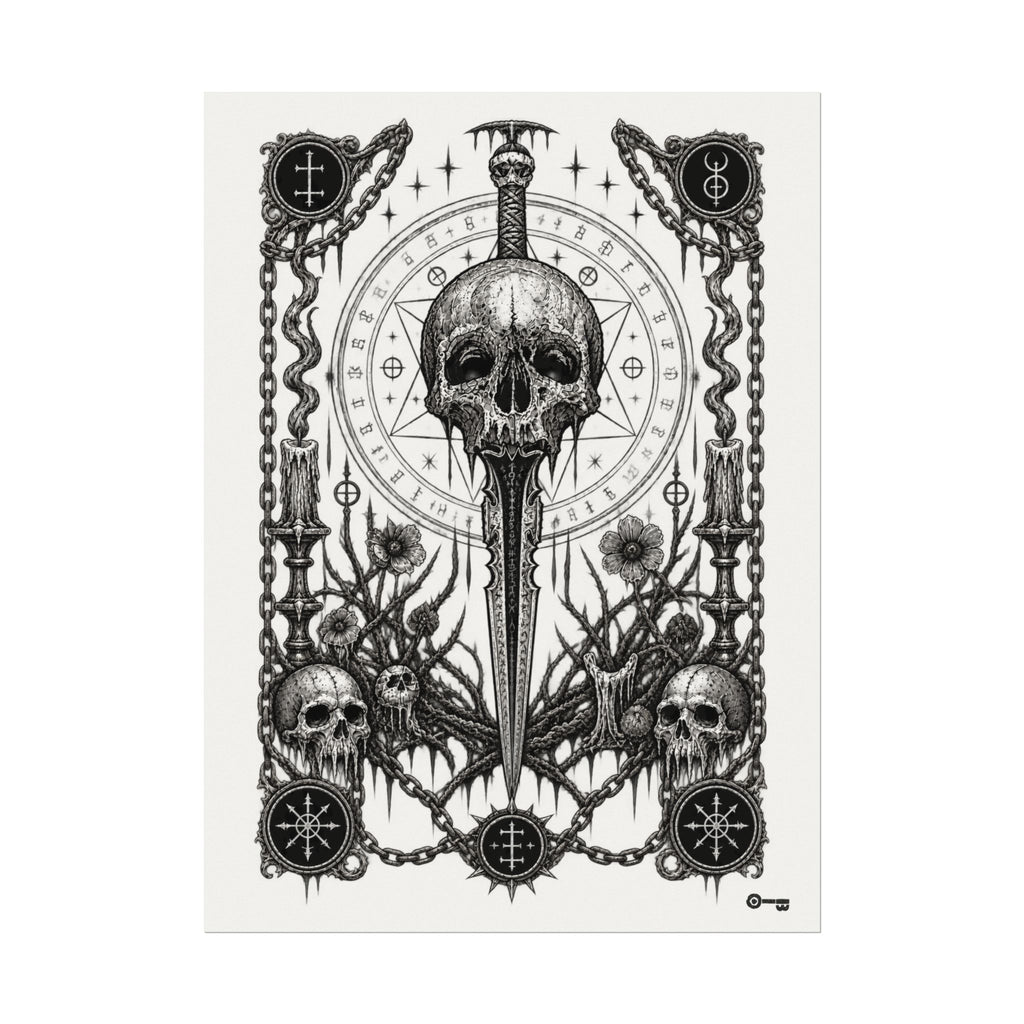 Copy of Oath Breaker Skull Dagger Poster — Dark Gothic Wall Art