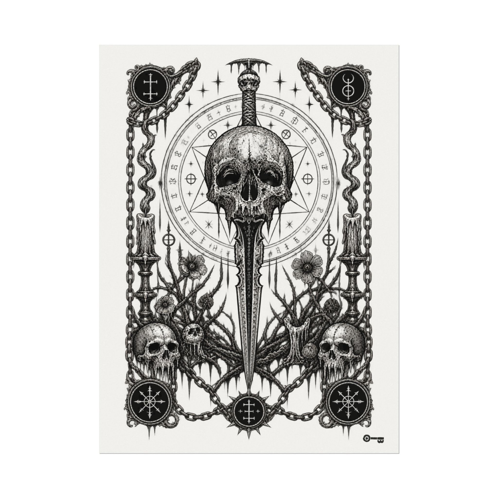 Copy of Oath Breaker Skull Dagger Poster — Dark Gothic Wall Art