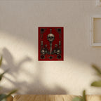 Skull Dagger Art Poster — Dark Gothic Matte Wall Print