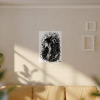 Occult Goddess Art Poster — Textured Watercolor Matte Print