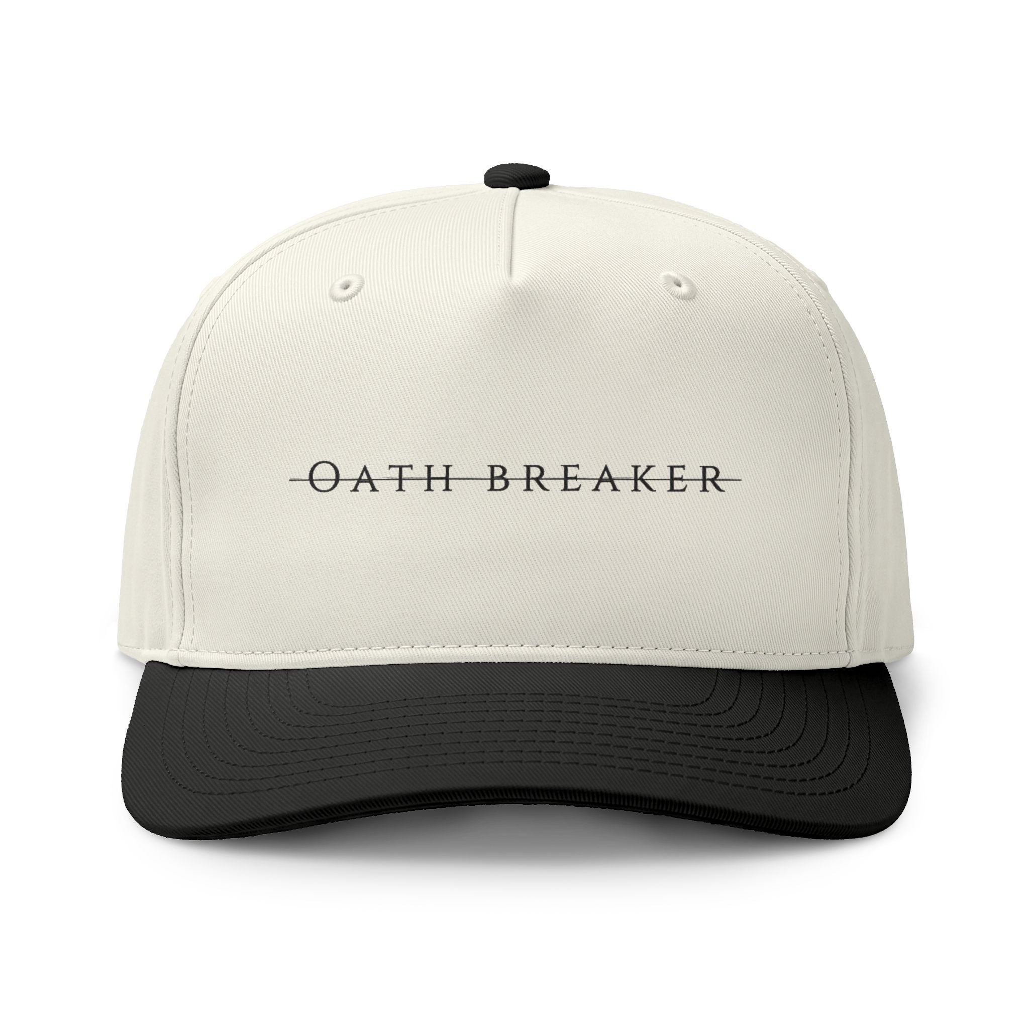 Oath Breaker Two-Tone Cap — Minimalist Text Trucker Hat