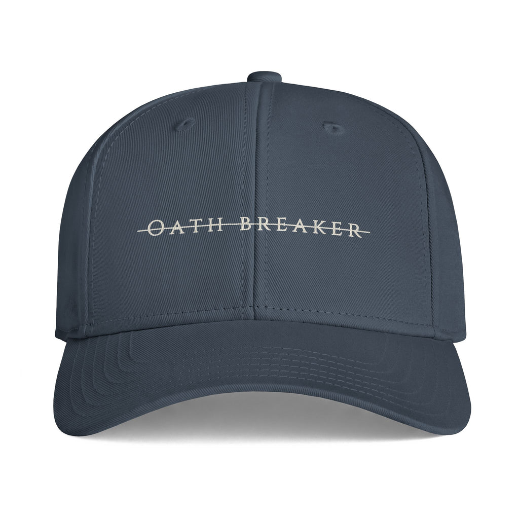 Oath Breaker Cap — Minimal Strikethrough Text Baseball Hat