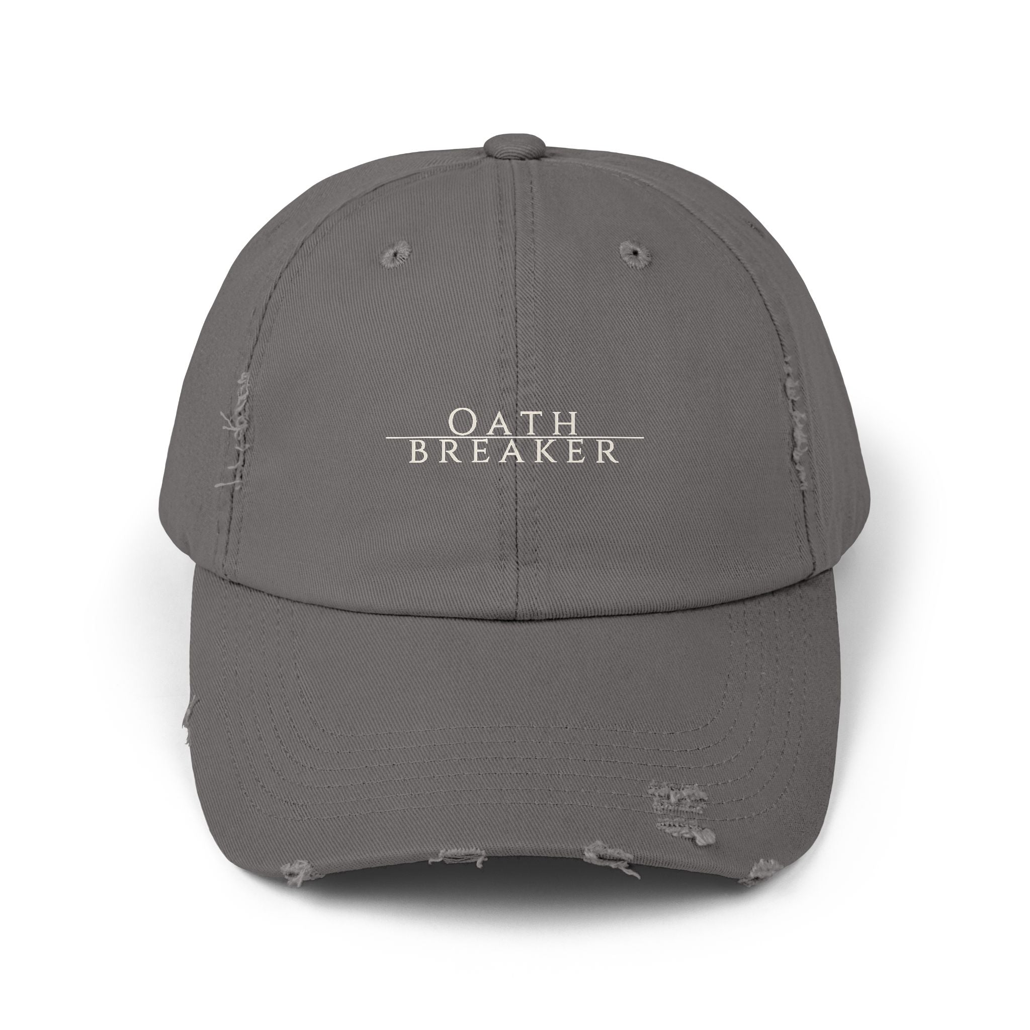 Oath Breaker Distressed Cap – Vintage Black Baseball Hat