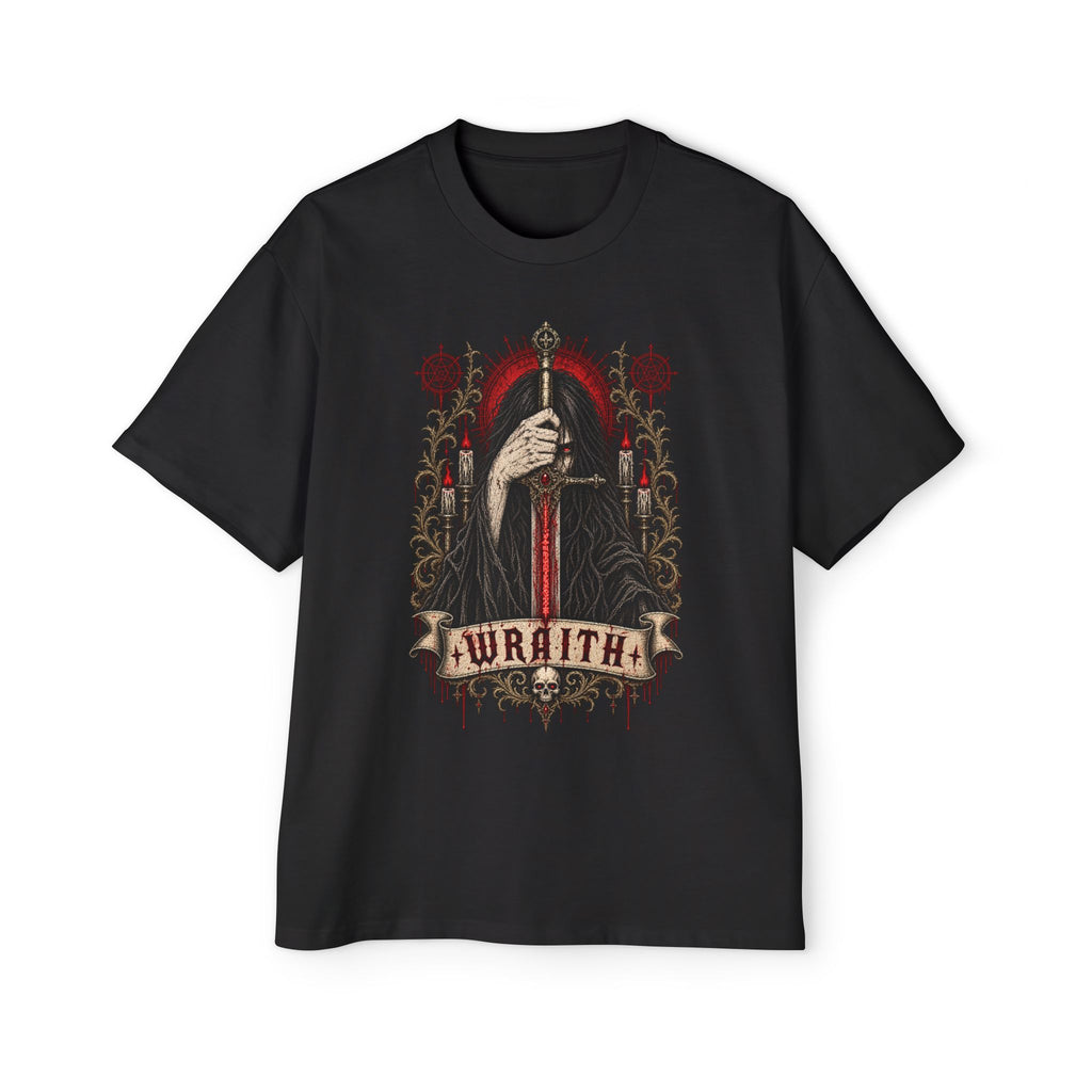 Wraith Graphic Tee — Gothic Skull Sword Design