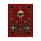 Skull Dagger Art Poster — Dark Gothic Matte Wall Print