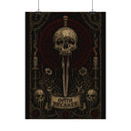 Oath Breaker Skull Poster — Gothic Textured Watercolor Art Print