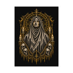 Gothic Nun Skull Art Poster — Dark Occult Watercolor Matte Print
