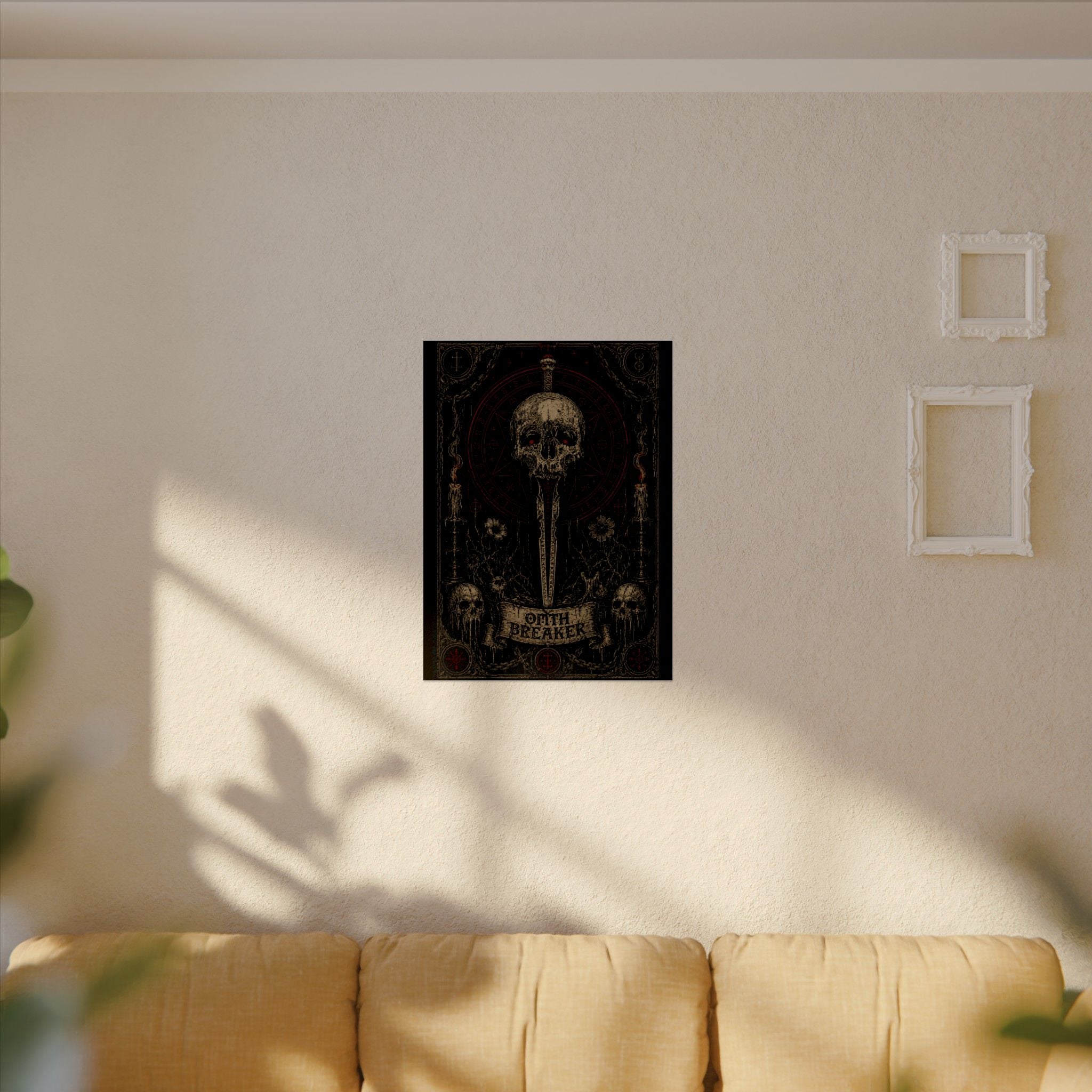 Oath Breaker Skull Poster — Gothic Textured Watercolor Art Print