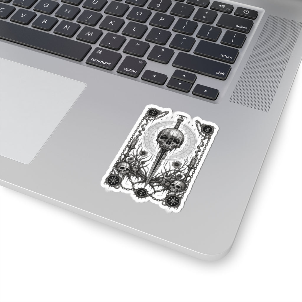 Copy of Pillar of Salt Black Metal Sticker — Gothic Kiss-Cut Laptop Decal