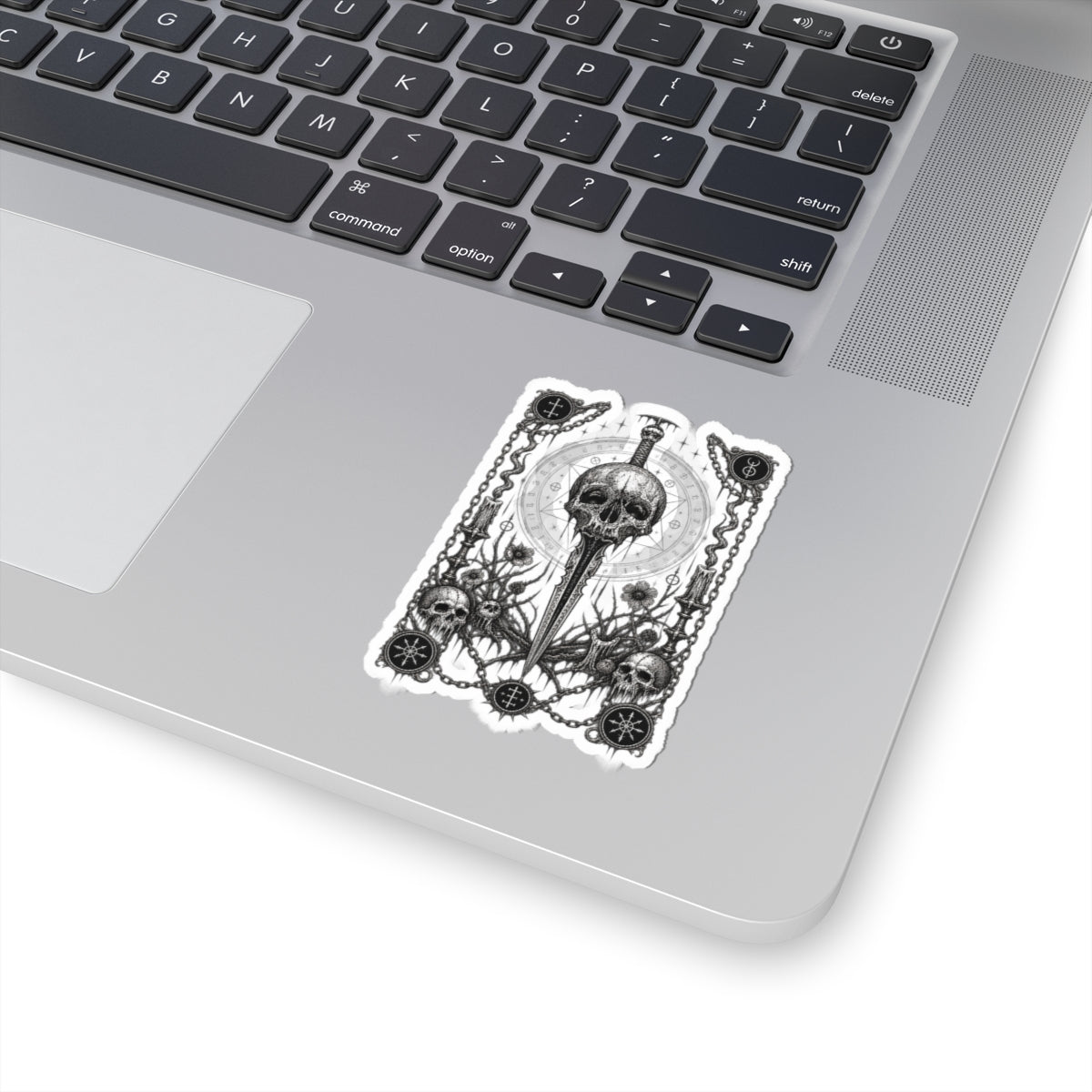 Copy of Pillar of Salt Black Metal Sticker — Gothic Kiss-Cut Laptop Decal