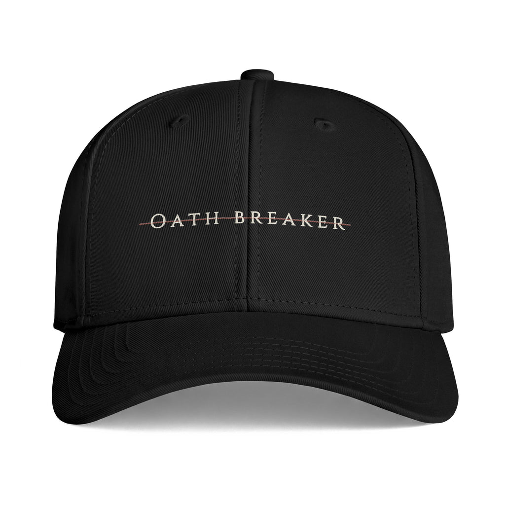 Oath Breaker Cap — Minimal Strikethrough Text Baseball Hat