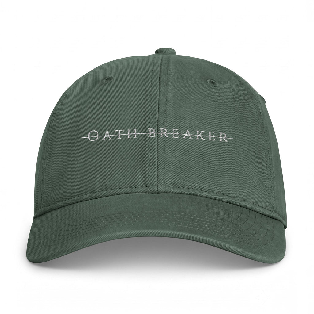 'OATH BREAKER' Embroidered Faded Wash Hat