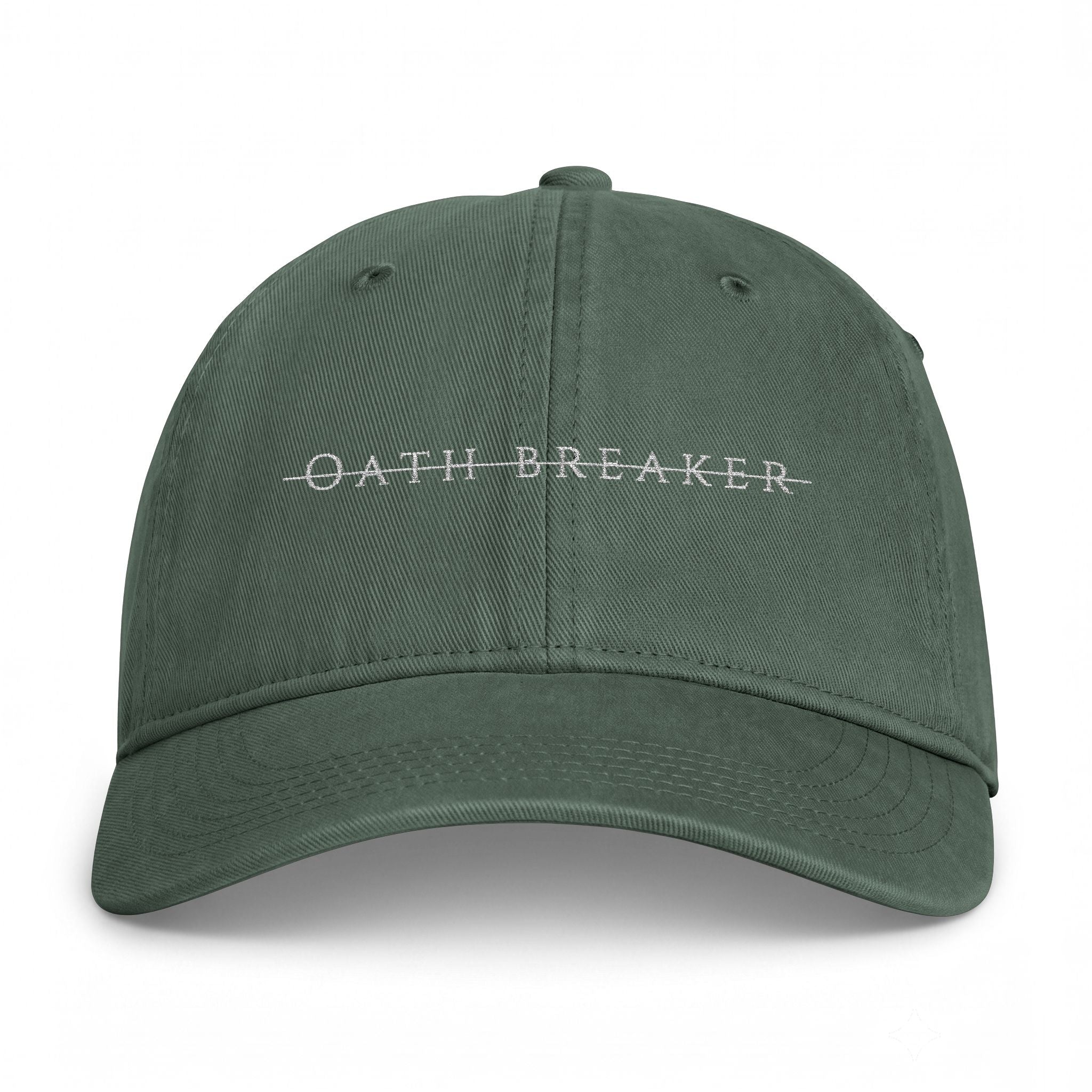 'OATH BREAKER' Embroidered Faded Wash Hat