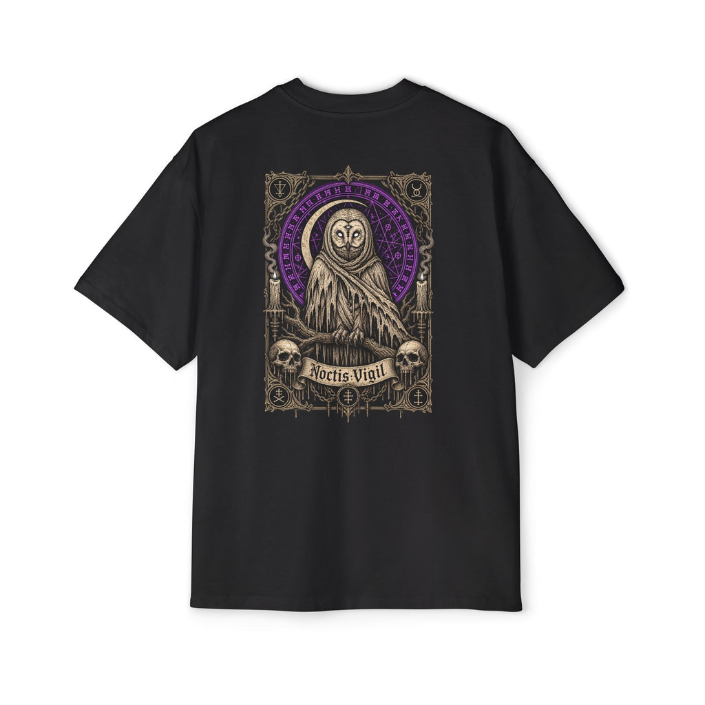 Owl Reaper Graphic Tee — 'Aerius Mort' Oversized Men's T-Shirt