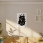 Mystic Ram Goddess Poster — Textured Watercolor Matte Art Print