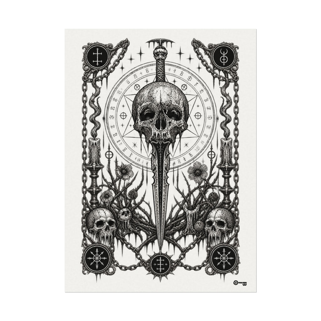 Copy of Oath Breaker Skull Dagger Poster — Dark Gothic Wall Art