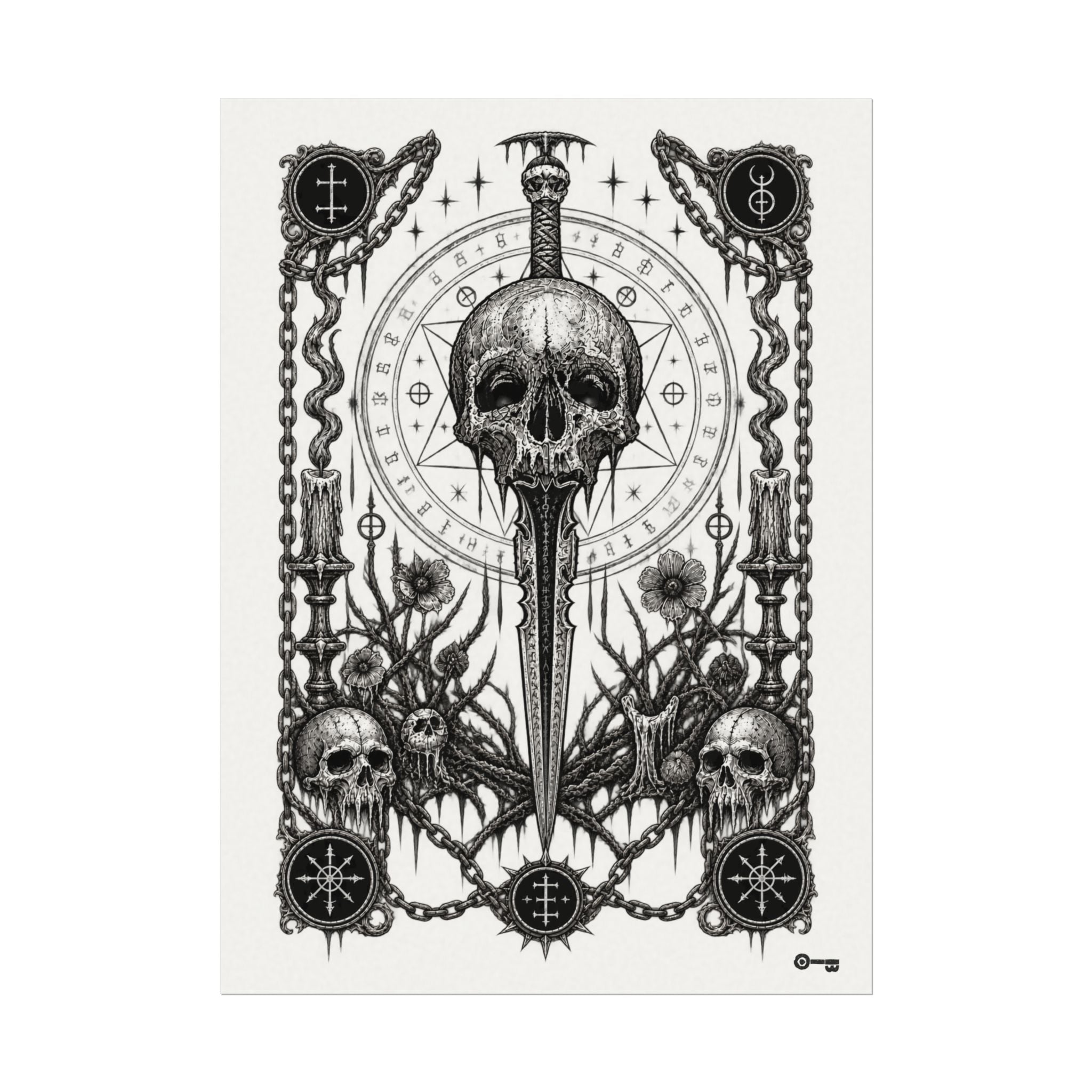 Copy of Oath Breaker Skull Dagger Poster — Dark Gothic Wall Art