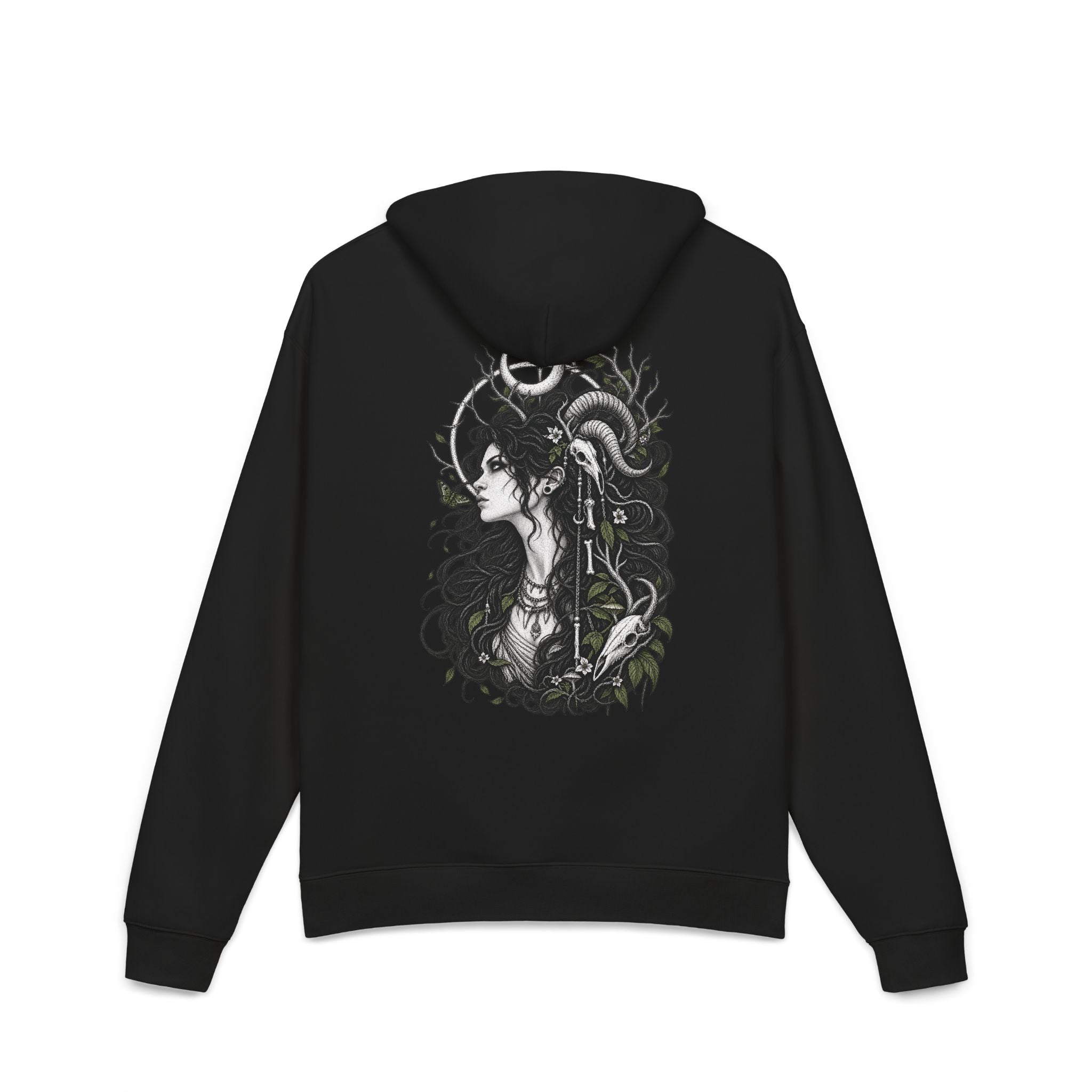 Gothic Medusa Hoodie - Dark Mythology Graphic Relaxed Hoodie