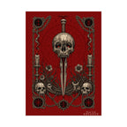 Skull Dagger Art Poster — Dark Gothic Matte Wall Print