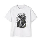 Oversized Graphic Tee — Gothic Woman Key Illustration
