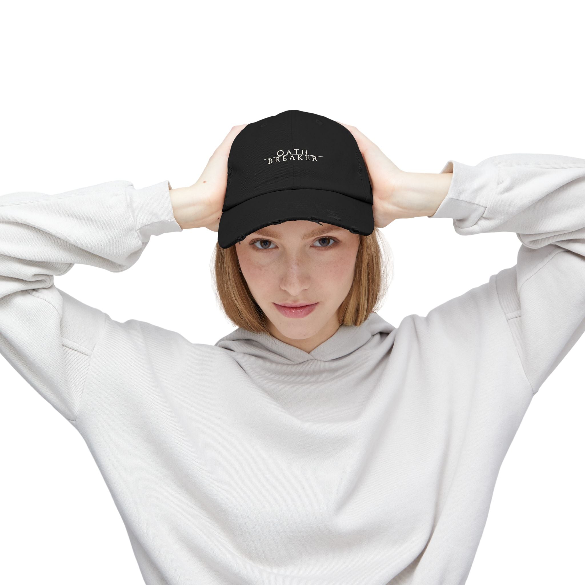 Oath Breaker Distressed Cap – Vintage Black Baseball Hat