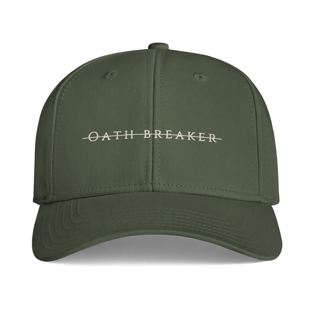 Oath Breaker Cap — Minimal Strikethrough Text Baseball Hat